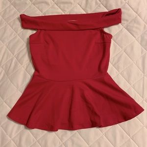 Charlotte Russe Off Shoulder Peplum Sz Medium